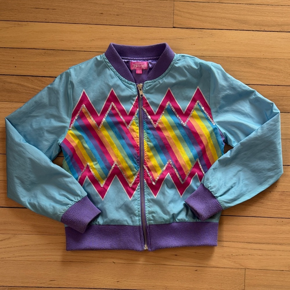 JoJo Siwa Rainbow Sequin Bomber Jacket